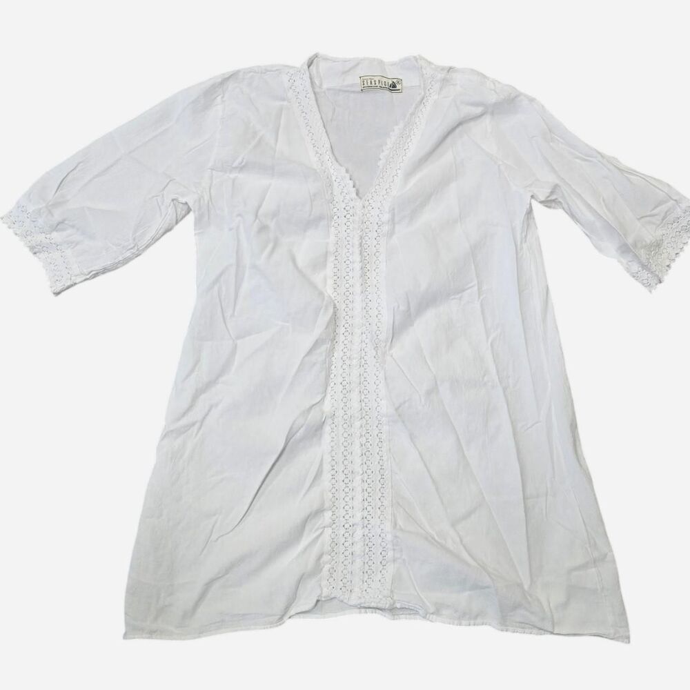 Seaspice resort wear Women's Size XL 100% Peruvian cotton beach coverup
